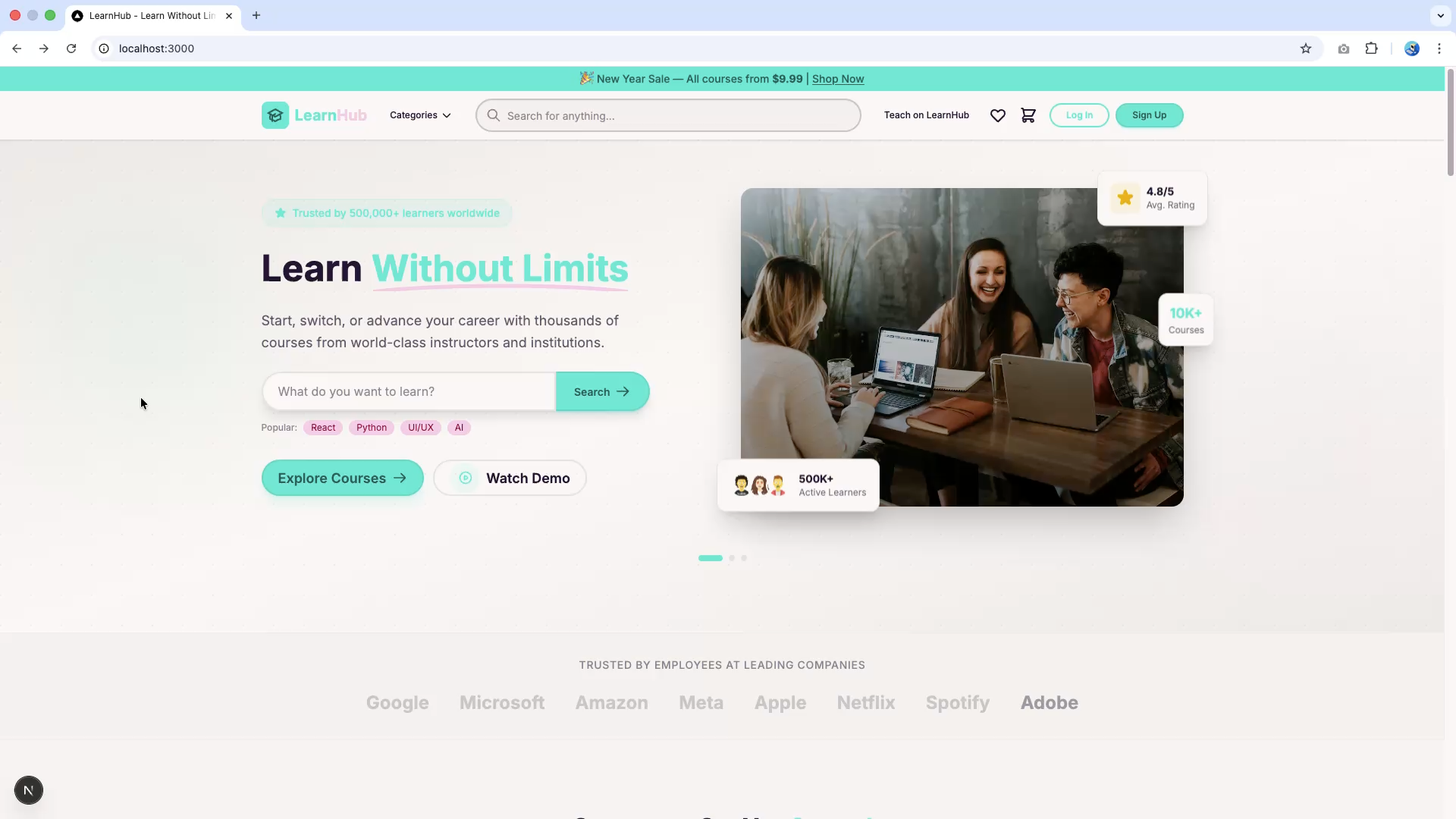 LearnHub — Online Learning Marketplace